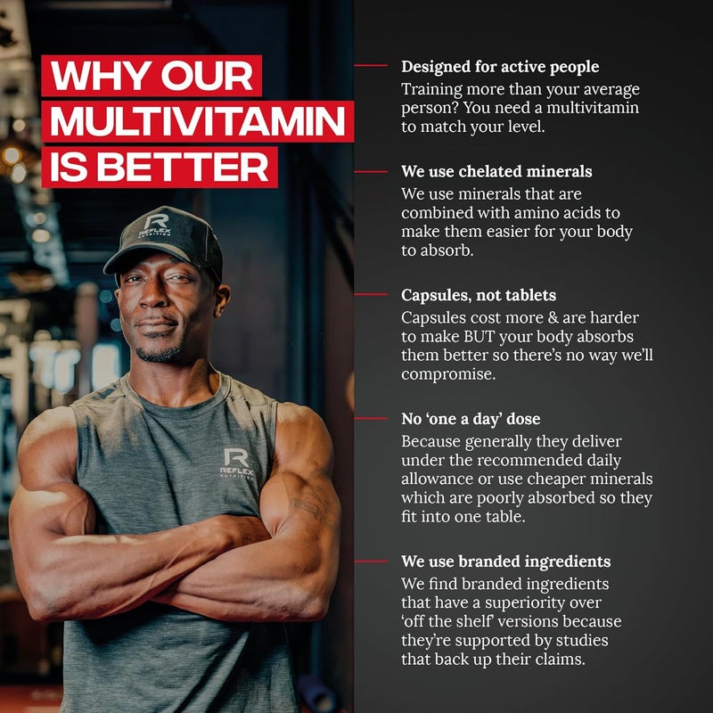 Reflex Nutrition Nexgen Pro Multivitamins and Minerals for Immune Support 90 Caps For Active Lifestyles Multi Mineral and Vitamins for Immune System Vitamin D Magnesium Vitamin C Zinc - Image 5