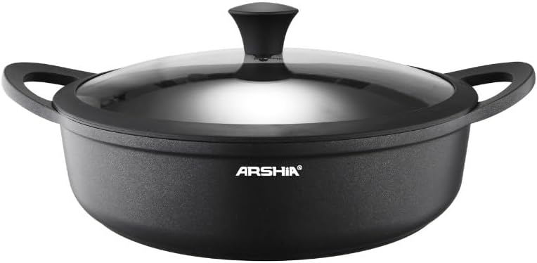 Arshia Shallow Pan with Lid, 36 cm Size - Image 1