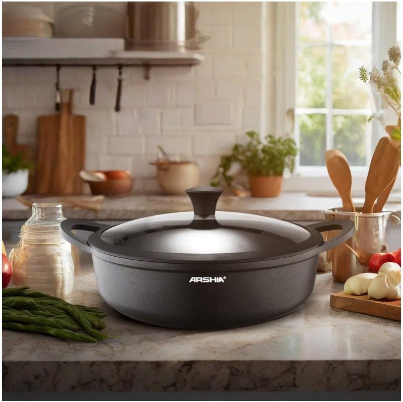 Arshia Shallow Pan with Lid, 36 cm Size - Image 2