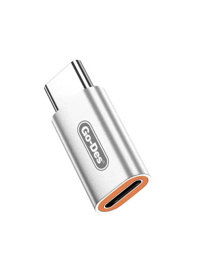 جو-ديز Go-Des GD-CT063 Dual USB-C Adapter with 120W Fast Charging & High-Quality Audio Output | Type-C Converter for Laptops, Smartphones & Tablets | Slim Portable Design with Power Delivery & Audio Support | Ideal for Work, Travel & Daily Use - Image 1
