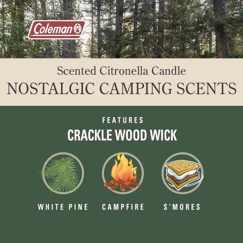 Coleman Campfire Citronella Candle with Wooden Crackle Wick - 6 oz - Image 4