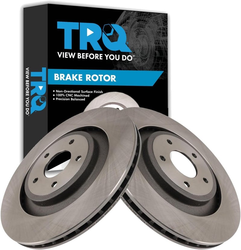 TRQ Front Brake Rotor Set Vented Compatible with 2012-2014 Chrysler 200 2012-2014 Dodge Avenger 2008-2009 Caliber - Image 1