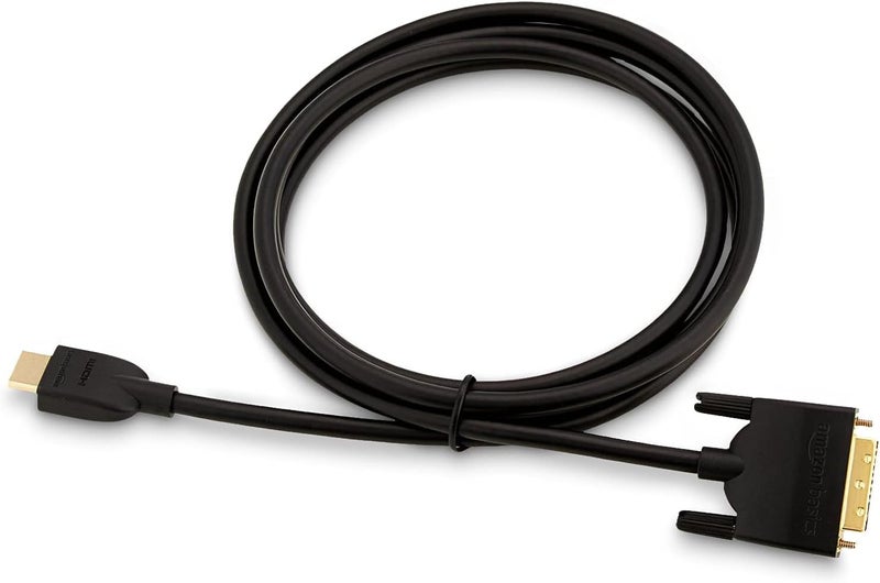 كابل محول HDMI إلى DVI من ، ثنائي الاتجاه 1080p، مطلي بالذهب، أسود، طول 6 أقدام (2 متر)، عبوة واحدة - Image 5