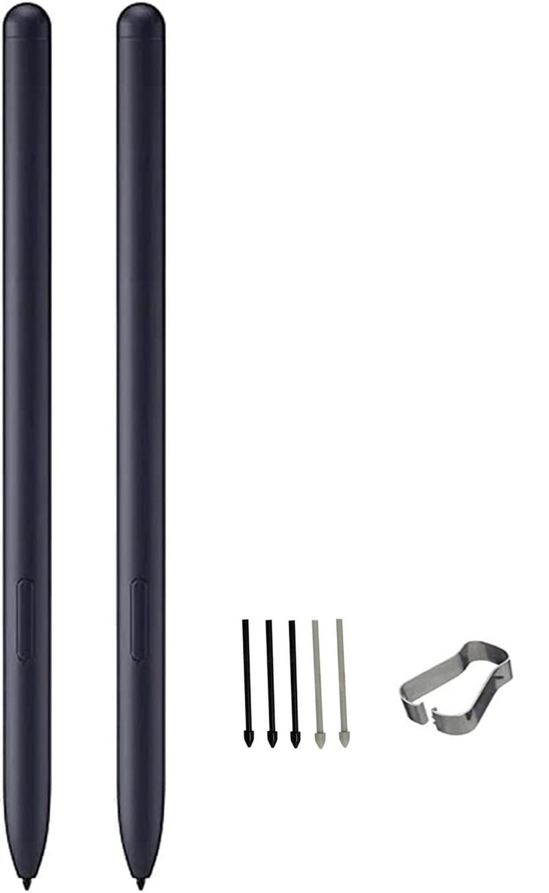 SLQ 【2 Pack】 Tab S7 FE Pen Replacement for Samsung Galaxy Tab S7 FE 2021 Table All Verison Stylus S Pen Stylus (EJ-PT730) +5*Tips/Nibs (Black) - Image 1