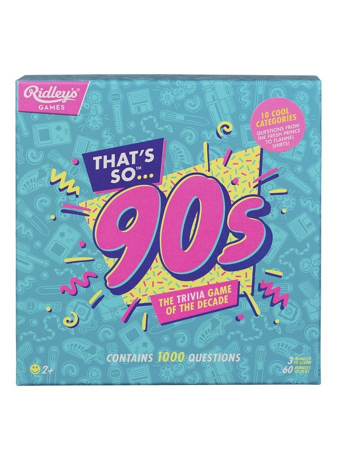 Ridley's Ridley’s That’s So 90’s Trivia Card Game - Quiz Game for Kids and Adults - 2+ Players - Includes 1,000 Unique Questions - Fun Family Game - Makes a Great Gift - Image 2