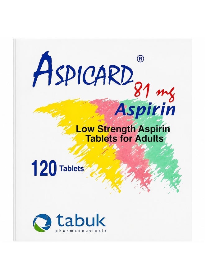 Tabuk Pharmaceuticals Aspicard 81 mg 120 Tablets - Image 1