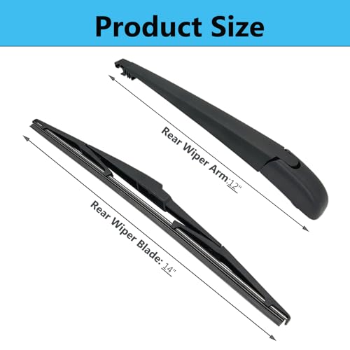 DAZOM Rear Wiper Blade Arm Set Replacement for Hyundai Tucson 2016-2021 Back Glass Wipers, Factory OE Style Rear Windshield Wiper Arm & Blade - Image 5