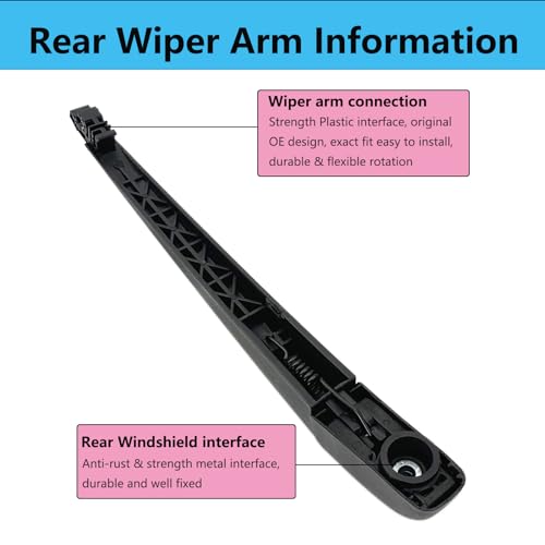 DAZOM Rear Wiper Blade Arm Set Replacement for Hyundai Tucson 2016-2021 Back Glass Wipers, Factory OE Style Rear Windshield Wiper Arm & Blade - Image 4