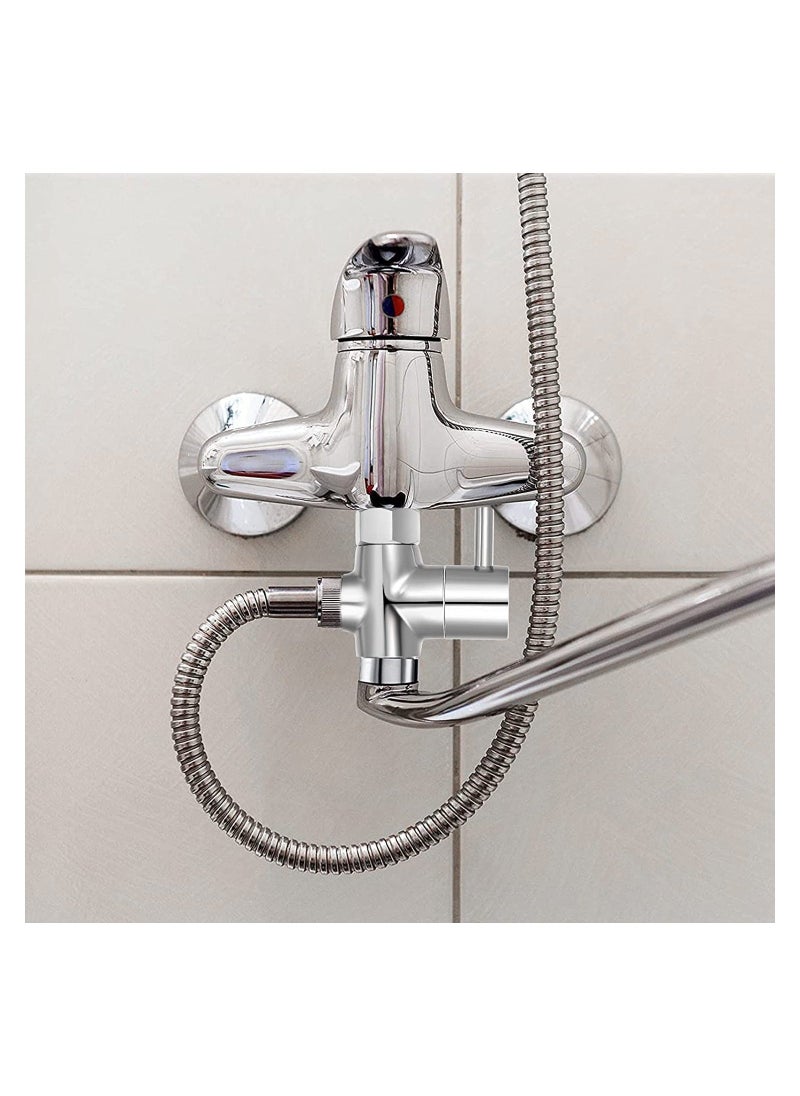 Shower Head Diverter Valve Solid Brass Shower Arm Diverter Valve for Hand Held Showerhead and Fixed Spray Head 20mm Diameter 3 Way Universal Shower System Replacement Part - Image 5