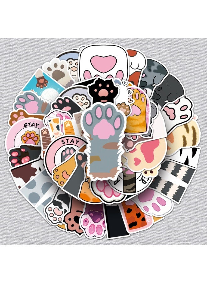 NIBEMINENT 50 Pcs Cat's Claw Deco Kit Waterproof Stickers, High Definition Printing Bright Colors, Suitable for Laptop Skateboard Luggage Water Bottle Guitar DIY - Image 2