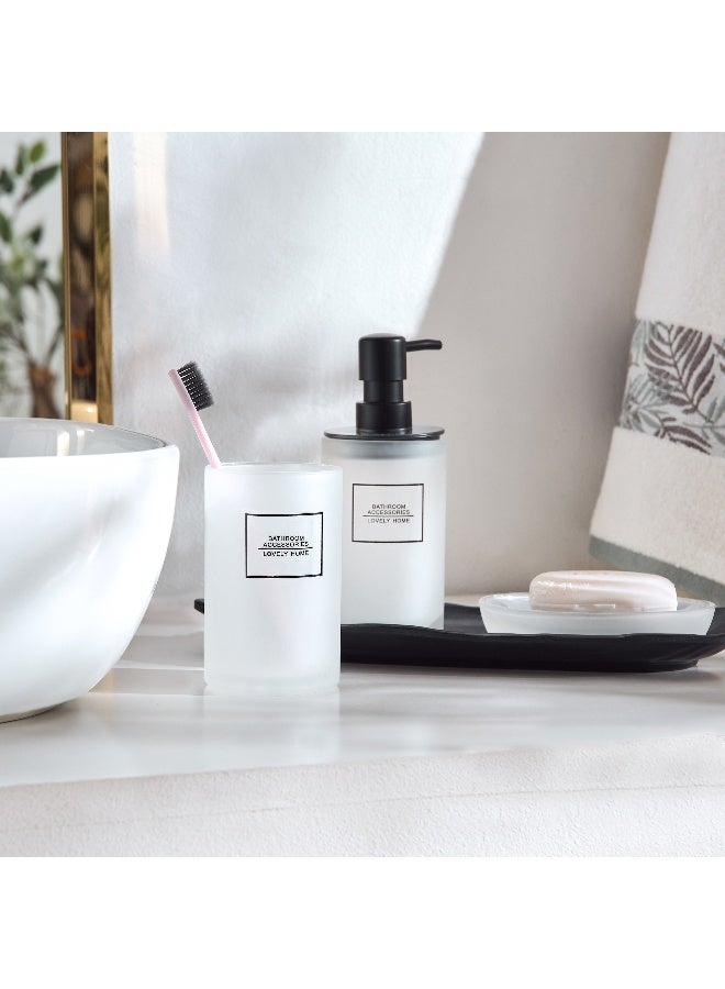 Home Box Casa 3-Piece Frosted Glass Bathroom Accessory Set - Image 5