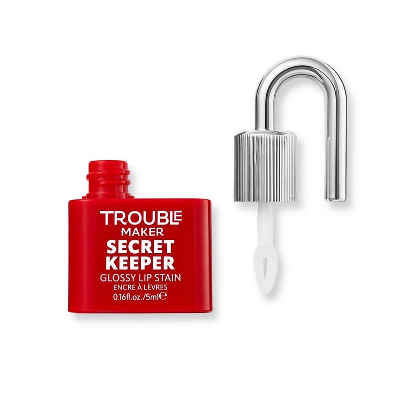 Trouble Maker Secret Keeper Lip Gloss Stain Trickish Caramel Nude - Image 3