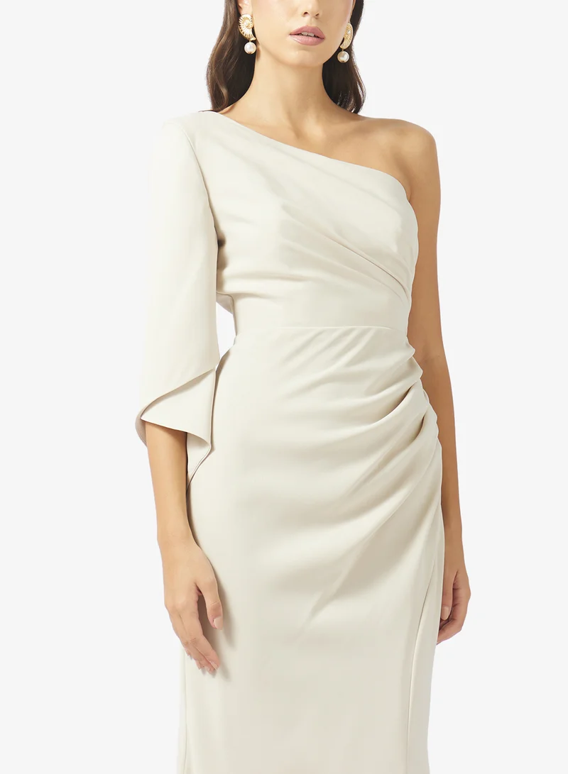 Namshi x  One Shoulder Draped Evening Gown for Women | Best Price UAE