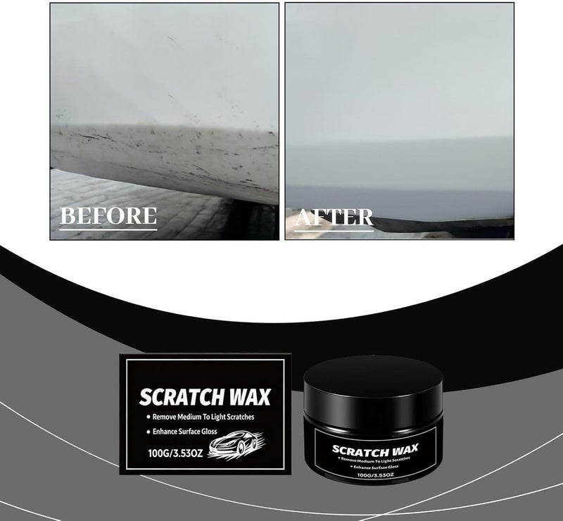 Car Scratch Remover | 100g Nourishing Waterproof Shine Wax - Paint Scratch Remover for Vehicles - for Road Trip Travel Parking Night Driving Truck Van Sedan Automotive Driver Daily - Image 2