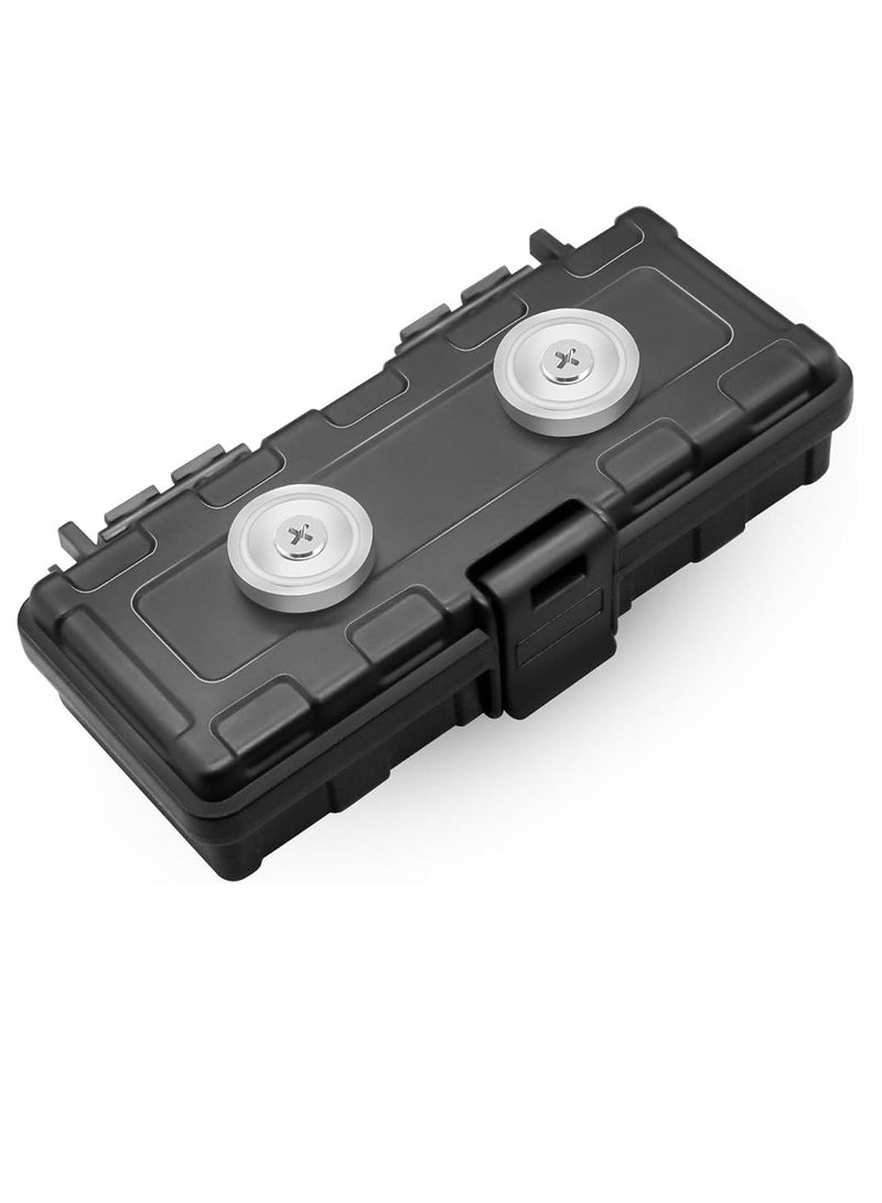 حامل مفاتيح مغناطيسي أسفل السيارة، صندوق مفاتيح مزود بمغناطيس قوي لتخزين المفاتيح في الداخل والخارج، ووضع المفتاح في أسفل السيارة - Image 1