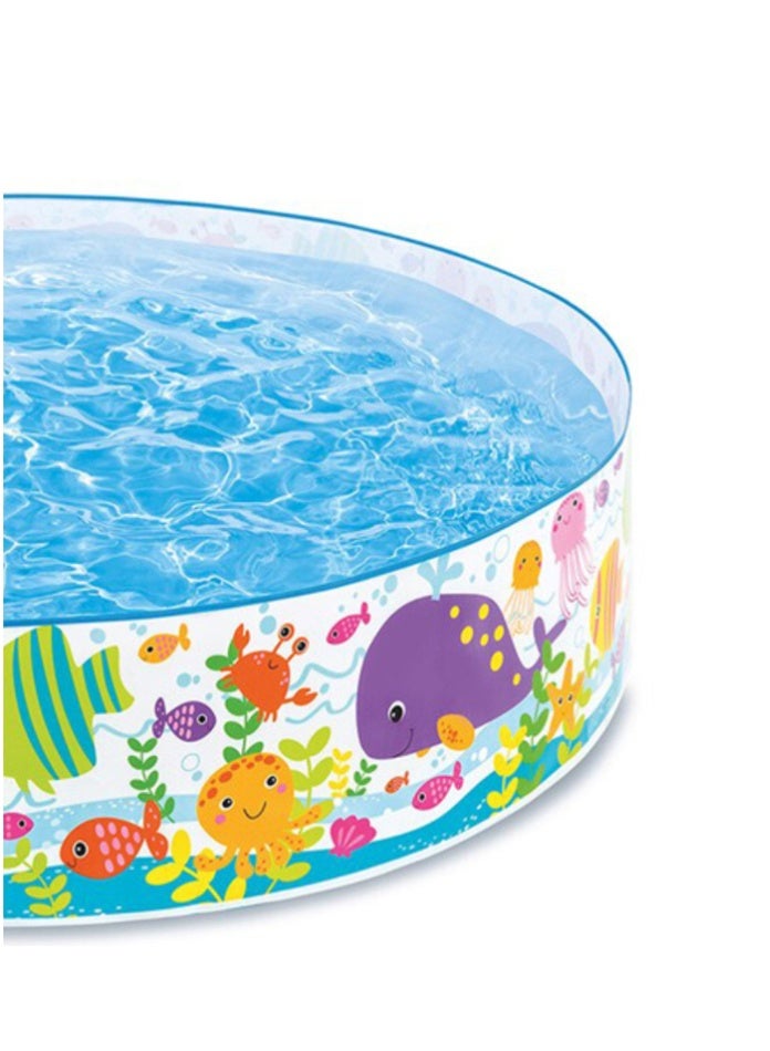 Children’s Swimming Pool with Ocean Life Design – Snapset 183x38 cm Foldable PVC Water Play Tub for Toddlers and Kids  - Image 5