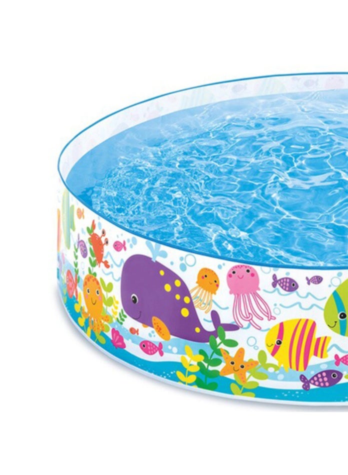 Children’s Swimming Pool with Ocean Life Design – Snapset 183x38 cm Foldable PVC Water Play Tub for Toddlers and Kids  - Image 4