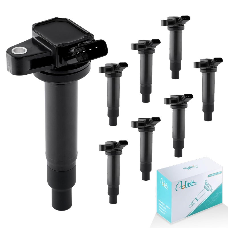 AULINK 8 قطع UF493 UF230 حزمة ملف الإشعال 43L 47L 57L لسيارة لكزس GS430 2001-2007 LS430 2001-2006 SC430 2002-2010 GX470 LX470 LX570 لسيارة تويوتا 4Runner 2003-2009 لاند كروزر 1998-2007 سيكويا توندر