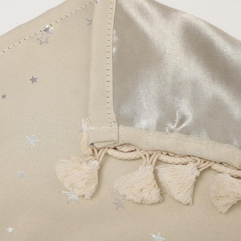 Kitchen Curtain Valance Tassel Decorative Short Window Curtain Beige 132cm X 46cm Rod Pocket for Kitchen and Dining Room - Image 5