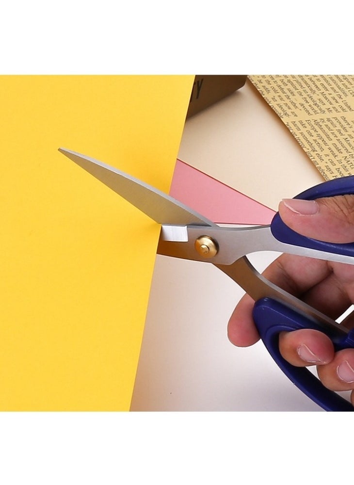 WAOKN Kitchen scissors Professional Sewing Scissors Fabric Cutter Tailor's Scissors Household Craft Office Cross Stitch Scissors Supplies Comfort-Grip Handles Sturdy Sharp Scissors 19.5cm Blue  - Image 2