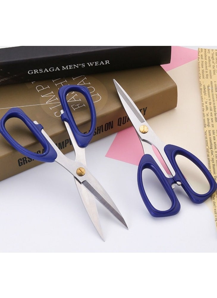 WAOKN Kitchen scissors Professional Sewing Scissors Fabric Cutter Tailor's Scissors Household Craft Office Cross Stitch Scissors Supplies Comfort-Grip Handles Sturdy Sharp Scissors 19.5cm Blue  - Image 3