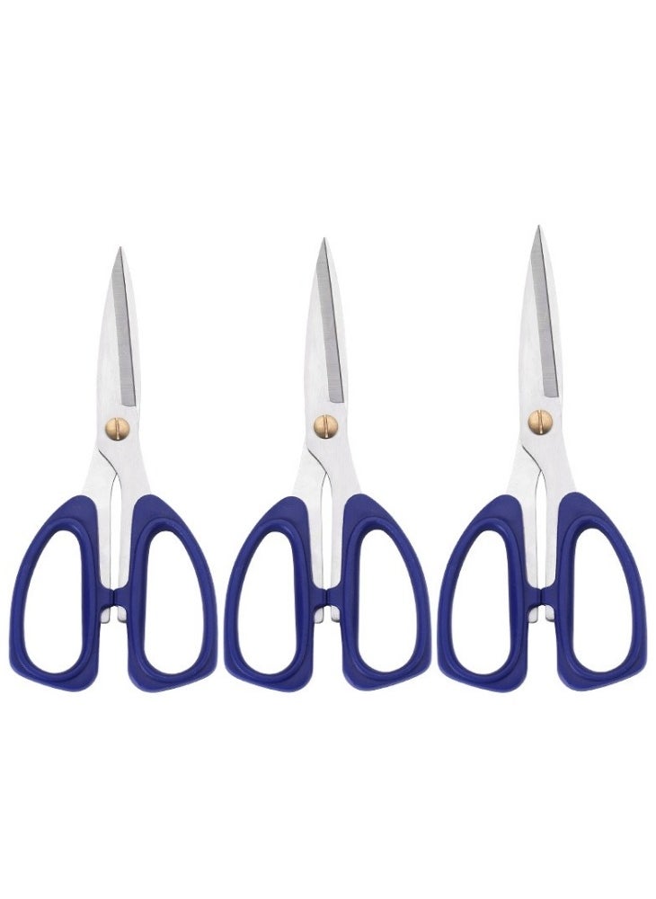 WAOKN Kitchen scissors Professional Sewing Scissors Fabric Cutter Tailor's Scissors Household Craft Office Cross Stitch Scissors Supplies Comfort-Grip Handles Sturdy Sharp Scissors 19.5cm Blue  - Image 4