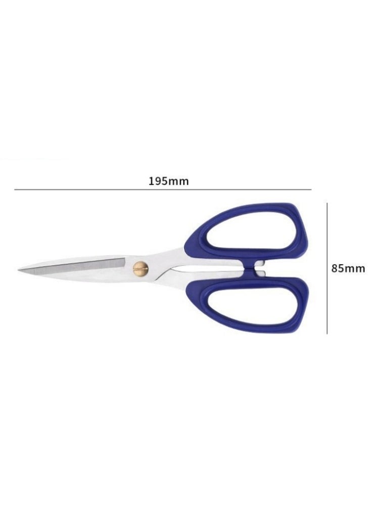 WAOKN Kitchen scissors Professional Sewing Scissors Fabric Cutter Tailor's Scissors Household Craft Office Cross Stitch Scissors Supplies Comfort-Grip Handles Sturdy Sharp Scissors 19.5cm Blue  - Image 5