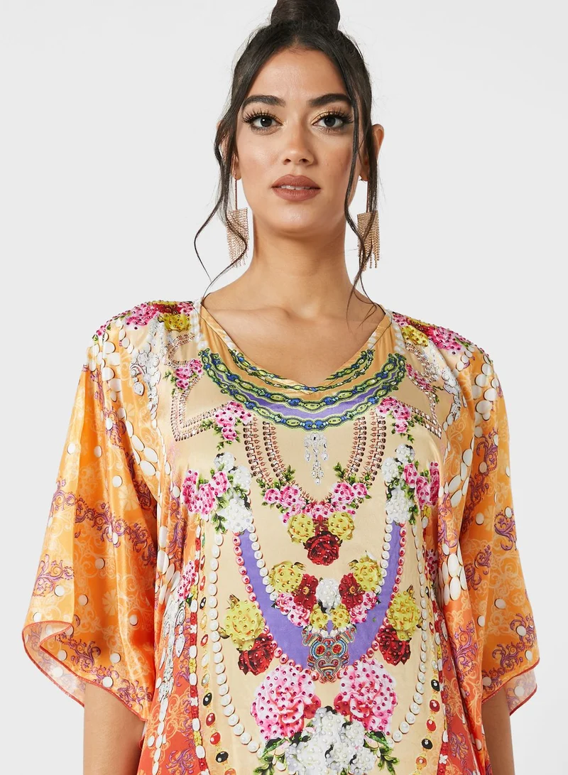 ARABIAN CLOSET Digital Print Oversized Kaftan