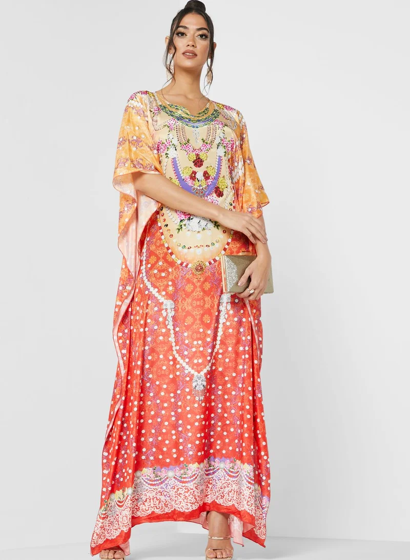 ARABIAN CLOSET Digital Print Oversized Kaftan