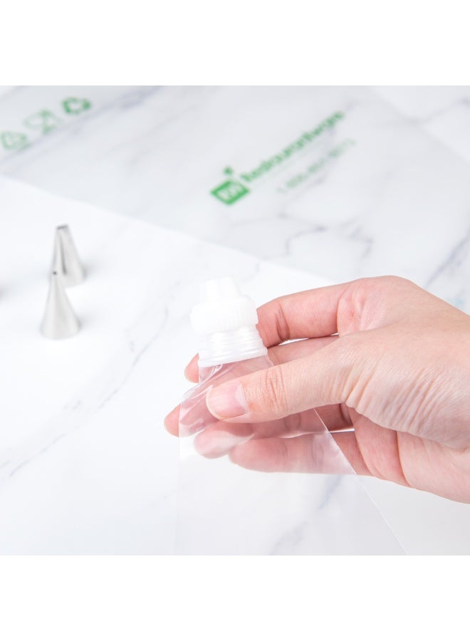 Restaurantware Pastry Tek Piping Bag Coupler, 1 Standard Frosting Coupler - Reusable, 2-Piece Design, White Plastic Cake Decorating Coupler, Durable, Securely Fastens Pastry Tips - Image 3