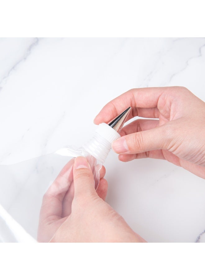 Restaurantware Pastry Tek Piping Bag Coupler, 1 Standard Frosting Coupler - Reusable, 2-Piece Design, White Plastic Cake Decorating Coupler, Durable, Securely Fastens Pastry Tips - Image 4