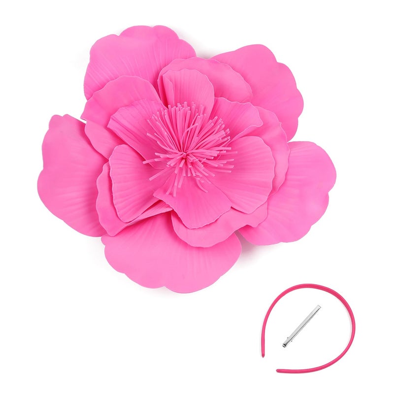 Gionforsy Flower Fascinators Hat Tea Party Hats for Women Flower Cocktail Headband for Wedding Rosered - Image 4