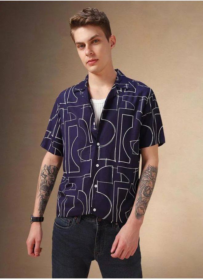دينيس لينغو Button Down Collar Casual Shirt by Styli