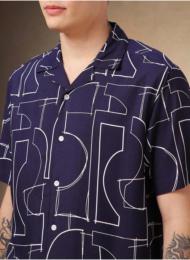 Button Down Collar Casual Shirt by Styli