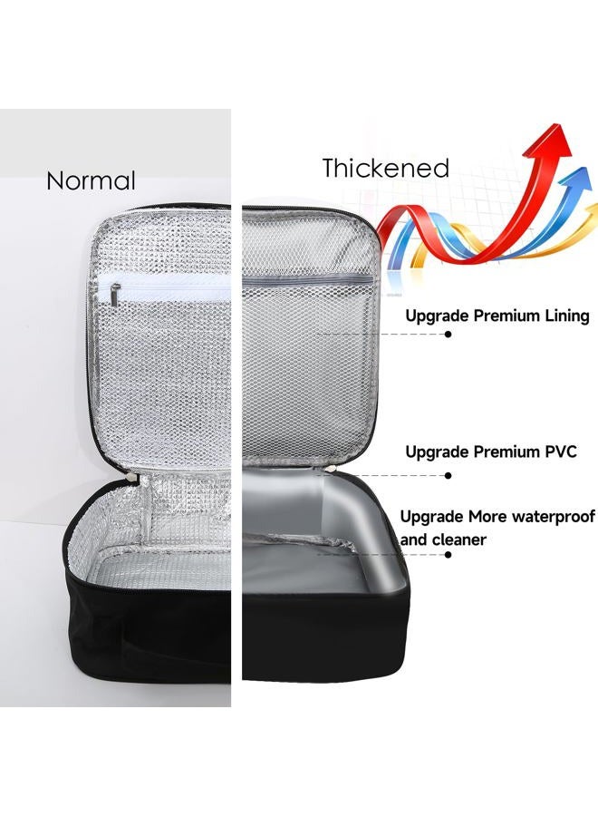 Lovoeo Lunch box Lunch bag for men women Insulated Lunchbox Lunch bags for Work Picnic Travel (Thicken navy blue) - Image 3