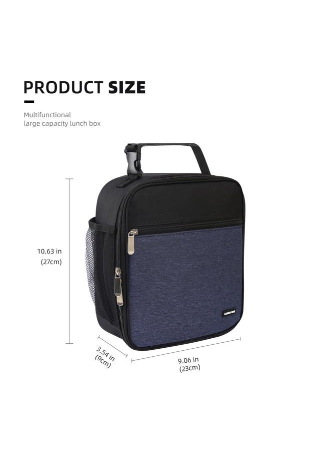 Lovoeo Lunch box Lunch bag for men women Insulated Lunchbox Lunch bags for Work Picnic Travel (Thicken navy blue) - Image 2