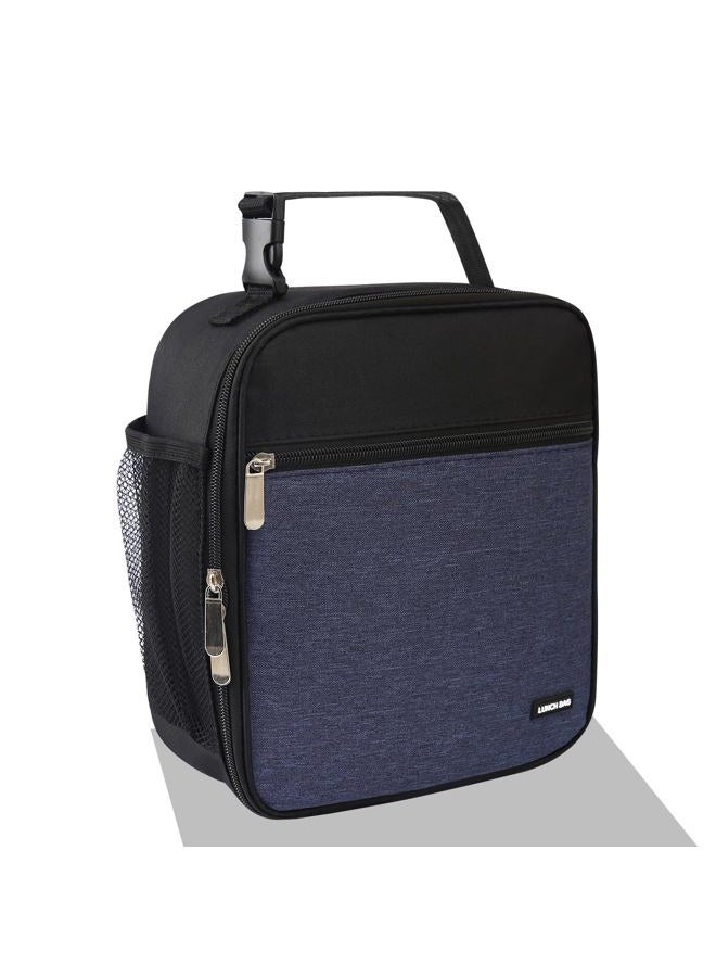 Lovoeo Lunch box Lunch bag for men women Insulated Lunchbox Lunch bags for Work Picnic Travel (Thicken navy blue) - Image 1