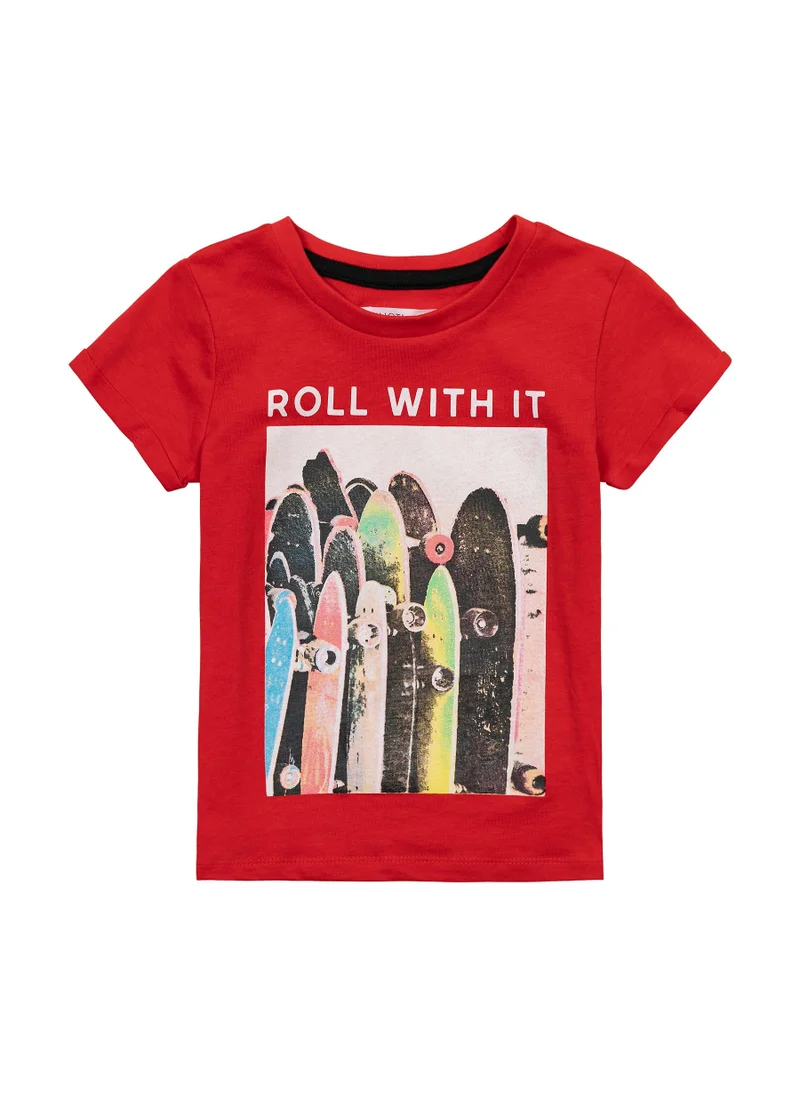 مينوتي Kids Boys Fashionable T-Shirt With Roll Up Sleeves