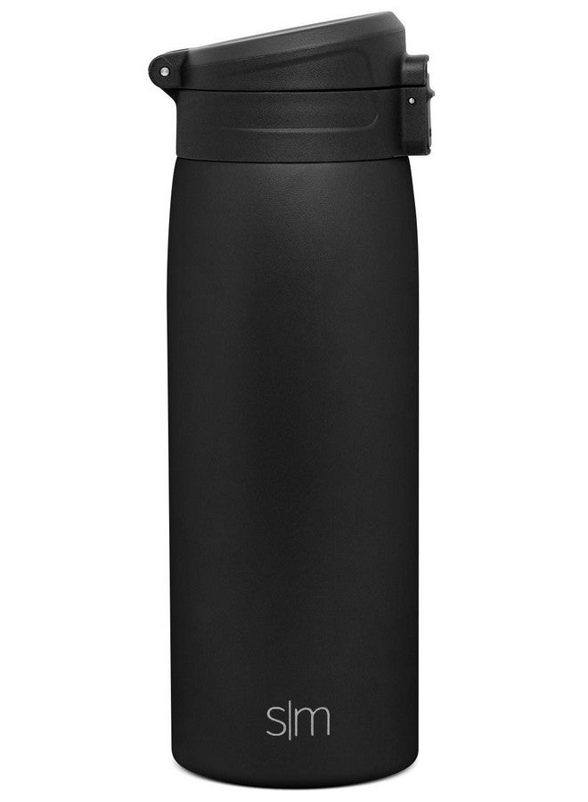 Simple Modern Simple Modern Insulated Thermos Travel Coffee Mug with Snap Flip Lid | Leakproof Reusable Stainless Steel Tumbler Cup | Gifts for Women Men Him Her | Kona Collection | 16oz | Midnight Black - Image 2