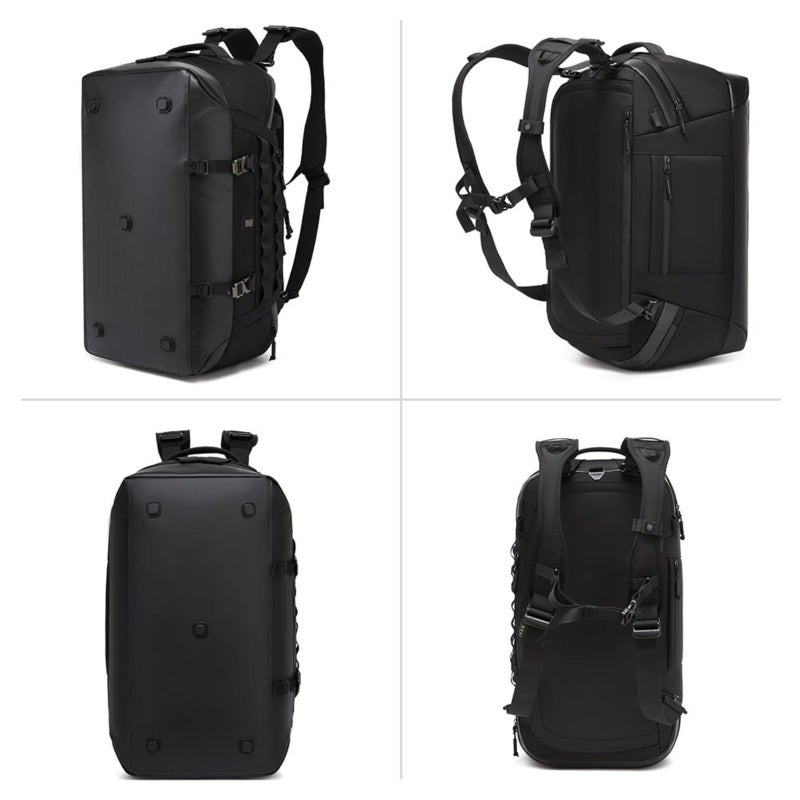 OZUKO حقيبة ظهر دفل كبيرة السعة للسفر لعطلة نهاية الأسبوع والاستخدام اليومي بتصميم متعدد الأغراض، سوداء، 9903 - Image 4