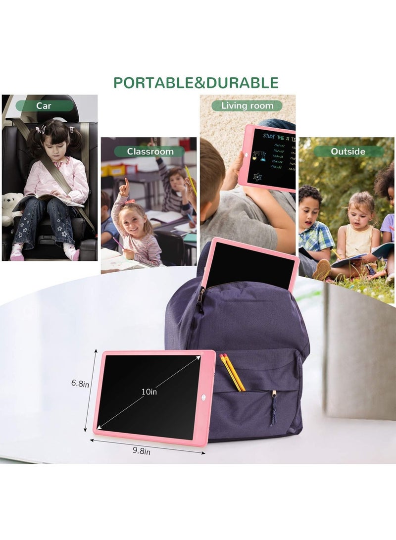 10-Inch Portable LCD Graffiti Board, Suitable for Children Over 3 Years Old (Pink)  - Image 3