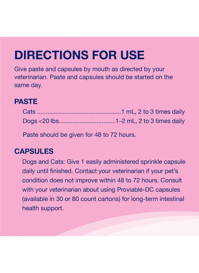 Nutramax Laboratories Nutramax Proviable Digestive Health Supplement Kit with Multi-Strain Probiotics and Prebiotics for Cats and Small Dogs, With 7-Strains of Bacteria, 15 mL Paste and 10 Capsules  - Image 5