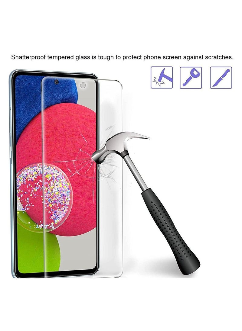 Generic - Samsung Galaxy A55 Screen Protector with Camera Lens Protector, Fingerprint Unlock Support,Touch Sensitive, Bubble Free 9H Hardness Anti-Scratch Screen Protector for Samsung A55 5G (3+3 Pack) - Image 1