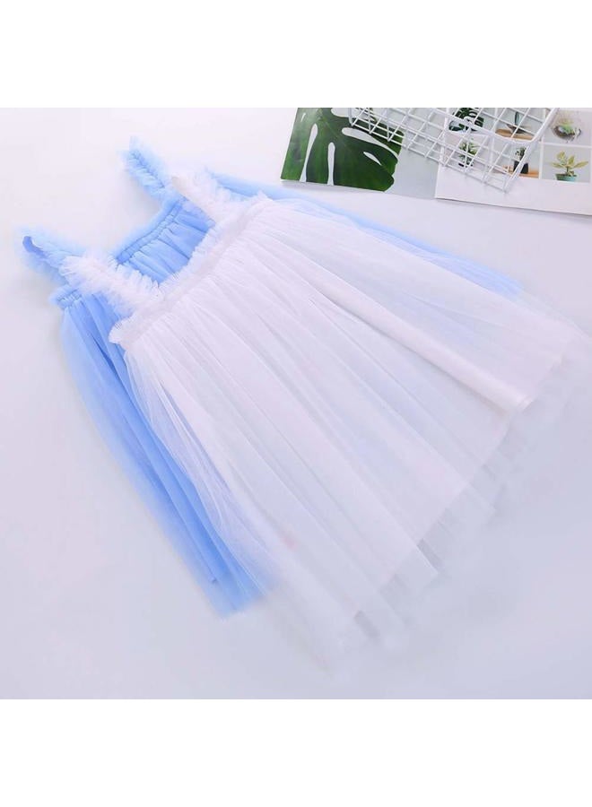 BGFKS Layered Tulle Tutu Dress for Toddler Girls,Baby Girl Rainbow Tutu Princess Skirt Set with Flower Headband., White, 9 Months - Image 4
