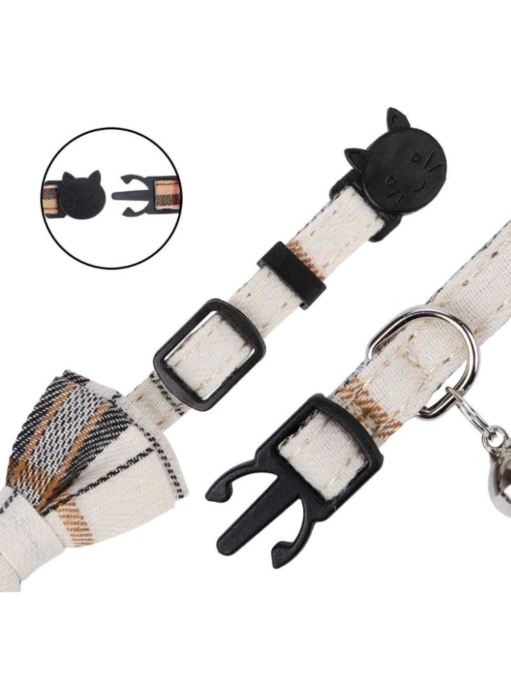 2 Pack Breakaway Cat Collars with Bells & Bandana, Adjustable Safety Collar for Cats and Small Dogs, Cute Pet Accessories - Image 3