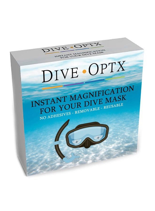 Calabria Hydrotac Dive OPTX 20/20 Stick On Bifocal Lenses +3.00 Scuba Mask Magnifying BiFocal Stickers Diving Swim Goggles - Image 1