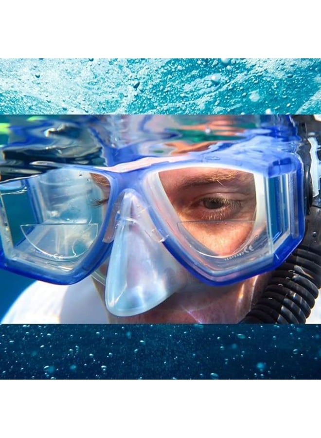 Calabria Hydrotac Dive OPTX 20/20 Stick On Bifocal Lenses +3.00 Scuba Mask Magnifying BiFocal Stickers Diving Swim Goggles - Image 3
