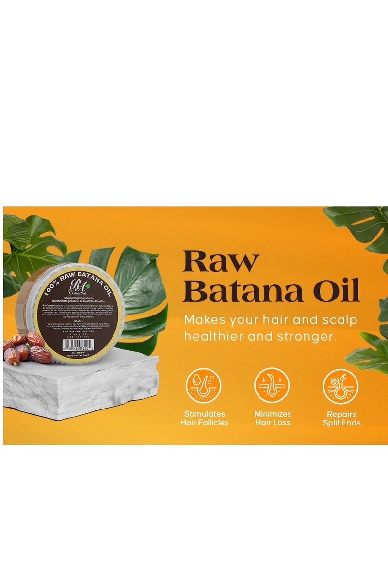 Ra cosmetics batana oil 100% Natural Unrefined Batana Hair Oil for Growth Repair & Strength 8 oz Nourishing Moisturizer for Damaged Hair - Image 2