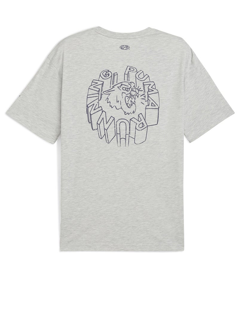 بوما تيشيرت كبير بطبعة جرافيك للركض - Image 5