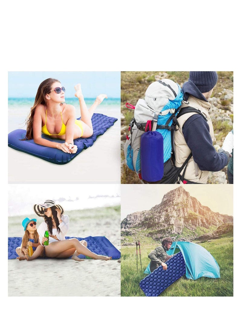 Zikra Inflatable Sleeping Mat Pad, Ultralight Camping Mattress with Pillow, Waterproof Leak proof Inflating Single Bed, Portable Air Pad Mat for Backpacking,Camping,Travel - Image 4